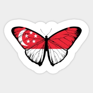 Vintage SIngapore Butterfly Moth | Support Singapore and Stand with Singaporean Sticker